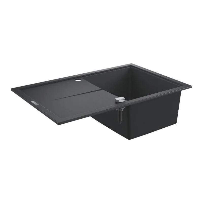 CHIUVETA BUCATARIE COMPOZIT, PE BLAT CU VENTIL, GROHE K400, L.78X50cm, NEAGRA
