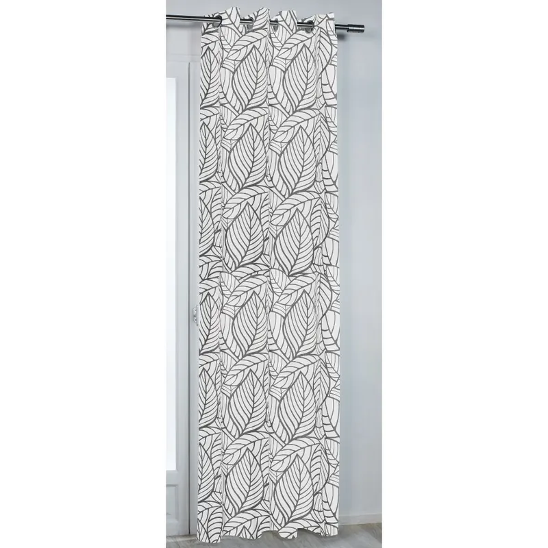 Draperie Pierre Rocle Teck, 100% poliester, gri, l 140 cm, H 260 cm