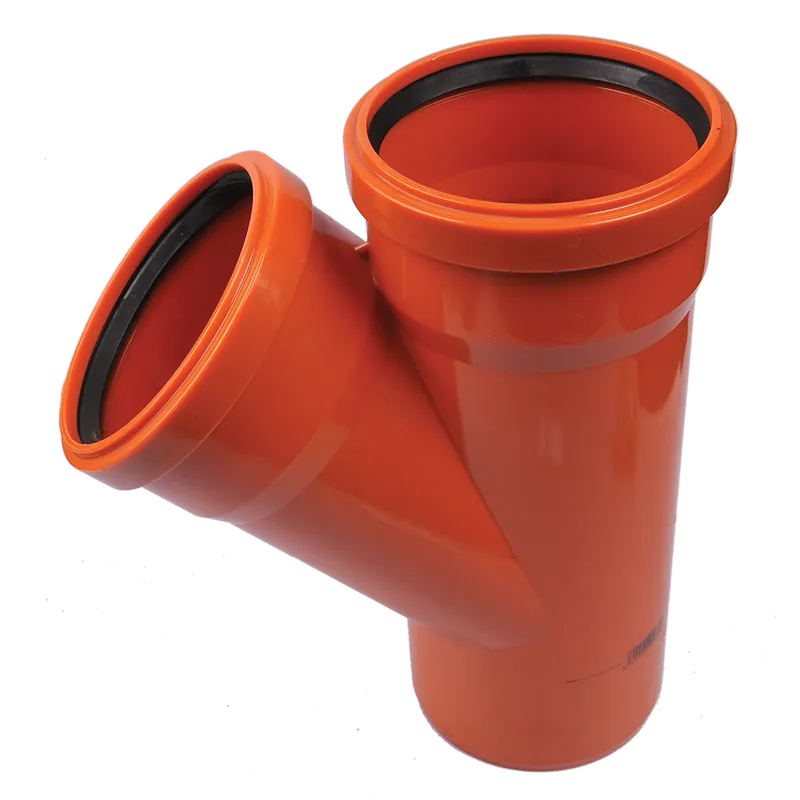 Ramificatie canalizare exterioara PVC Valrom, 45 grade, diametru 110 / 110 mm