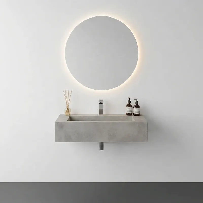 LAVOAR DIN CERAMICA POWDER ARGENT, 80X47X20 CM