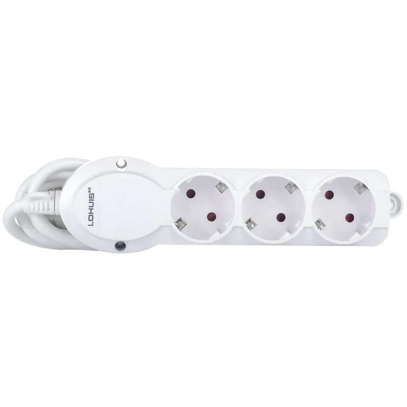 Prelungitor Lohuis 3 prize, 5 m, 3500 W, 3 x 1.5 mmp, contact de protectie buc