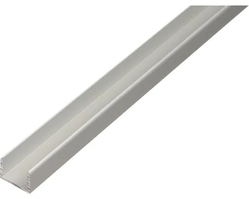 Profil aluminiu tip U Alberts 10,9x10x10,9x1,5 mm, lungime 2m, argintiu, eloxat buc