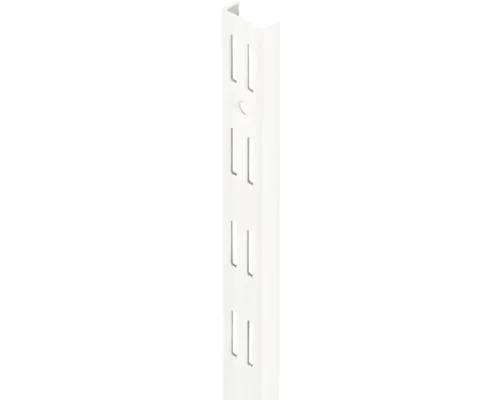 Șină dublă de perete Dolle Double Slot 995mm, albă, pentru rafturi modulare buc