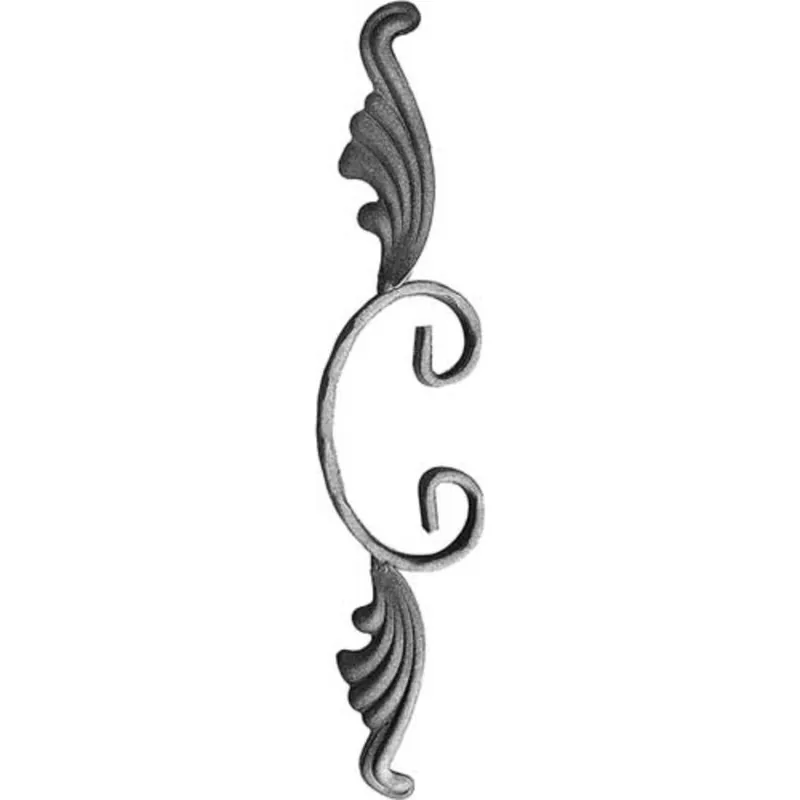 Element decorativ amprentat, forma de C, 300 x 75 x 12 x 6 mm