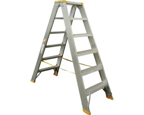 Scară dublă din aluminiu Alverosal Forte 2x6 trepte max. 150kg buc
