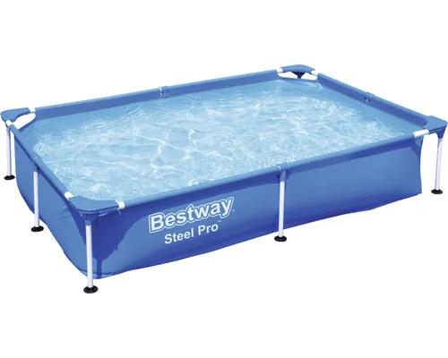 Set piscină cu cadru metalic Bestway Family 221x150x43 cm capacitate 1200 l buc