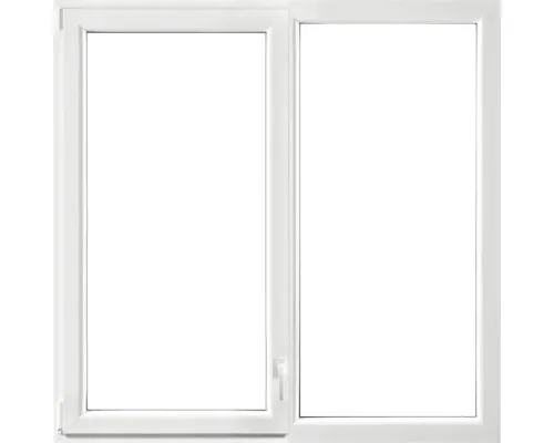 Fereastră PVC termopan ARON 5 camere geam tripan 116x116 cm deschidere dublă stânga + fixă buc