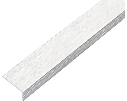 Cornier aluminiu Alberts 15x10x1 mm, lungime 1m, autoadeziv, nuanță oțel inoxidabil buc