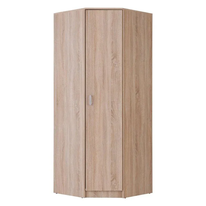 Dulap dormitor Hana pe colt, stejar sonoma, o usa, 80 x 80 x 205 cm, 2C