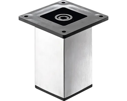 Picior mobilă pătrat Hettich Arytano 50x50x100 mm, oțel inoxidabil buc