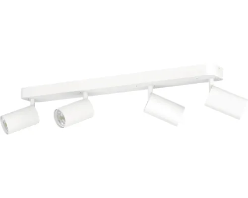 Șină spoturi BalkenGU10 max. 4x4,9W 1380 lumeni, lumină RGB, cu telecomandă, alb buc