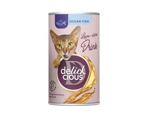 Hrană complementară pentru pisici DELICKCIOUS Adult Băutură cu pește oceanic 140 g buc