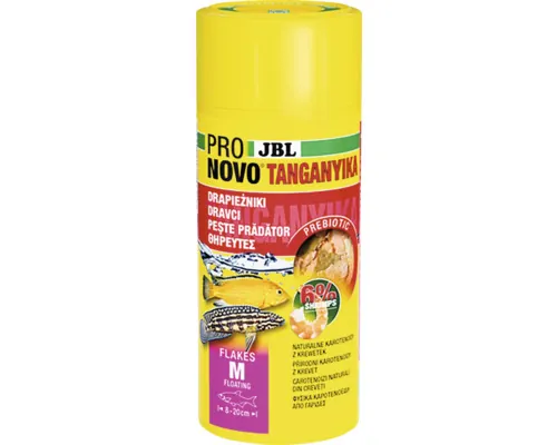 Hrană pești acvariu JBL ProNovo Tanganyka Flakes M 250 ml buc