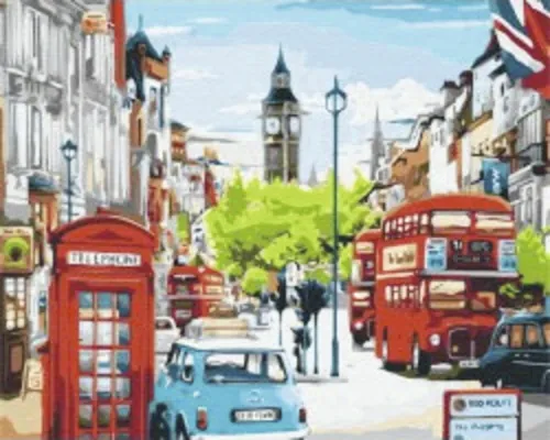 Pictură pe numere Rush hour in London 40x50 cm buc