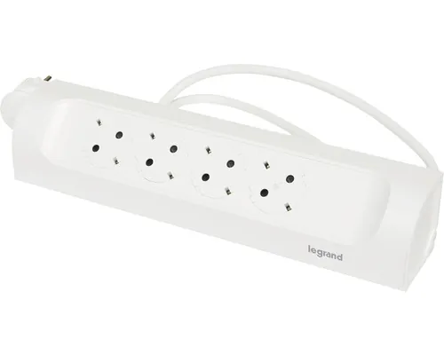 Prelungitor electric Legrand RevOlution 4 prize 1m 3680W, alb, pentru mobilier bucătărie buc