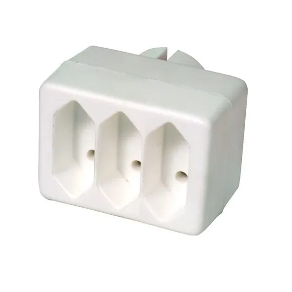 Adaptor triplu stecher Euro NV 23/WH buc