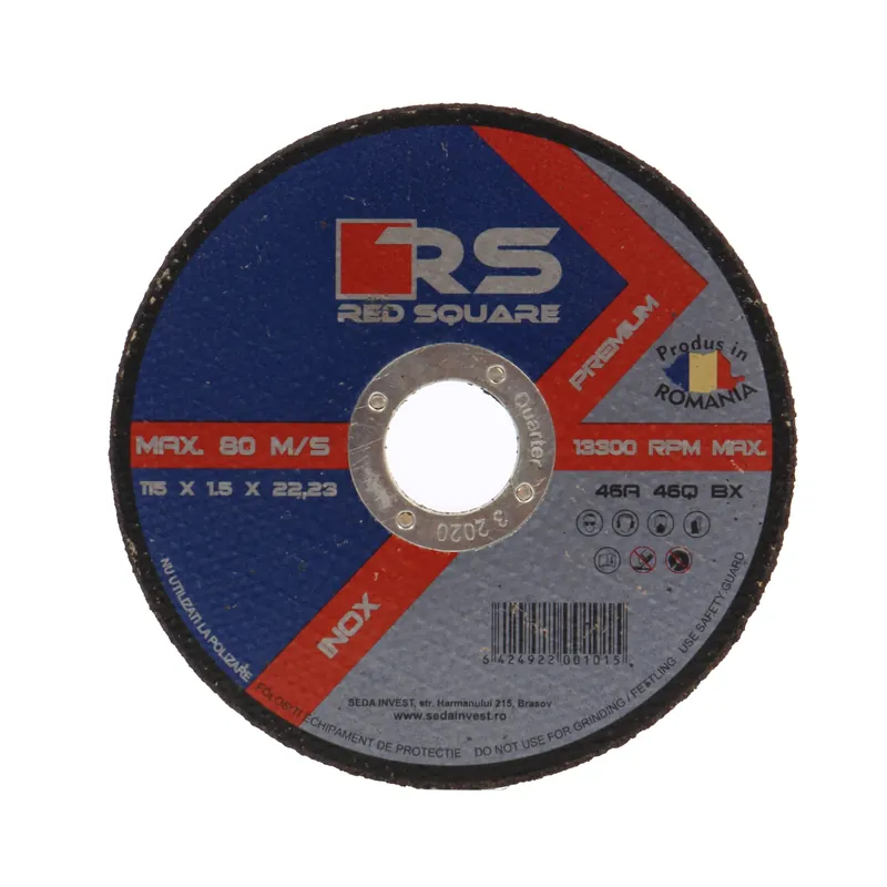 Disc debitare inox, Red Square DRSQPRM11515, 115 x 22.2 x 1.5 mm buc