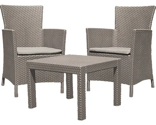 Set mobilier grădină/terasă Allibert Rosario 3 piese 2 locuri cappuccino buc