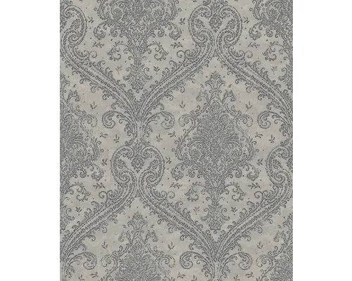 Tapet vlies Rasch 420548 Saphira Classic-Chic model ornamental gri închis 10,05x0,53 m rola