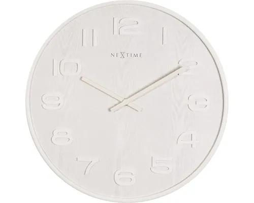 Ceas perete NeXtime Wood Big alb Ø 53 cm buc