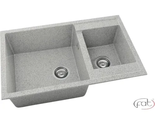 Chiuvetă bucătărie granixit 2 cuve FAT Avangard 233 49x80 cm fără picurător Milki Way reversibilă buc
