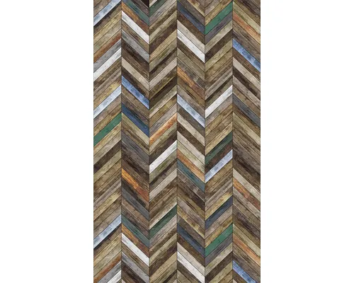 Fototapet vlies Marburg Smart Art Easy 47245 aspect lemn maro-albastru 159x270 cm rola