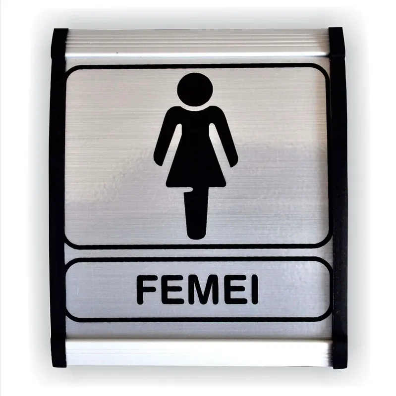 Indicator semnalizare Toaleta femei, aluminiu, 12 x 10 cm buc
