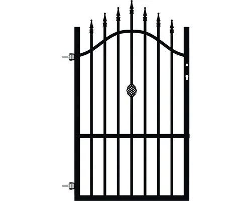 Poartă pietonală Polbram Bega 130-150x90 cm deschidere stânga negru buc