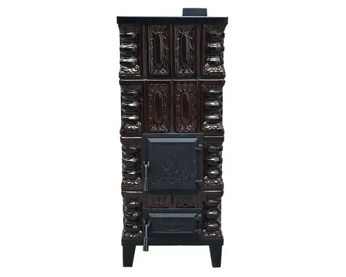 Sobă teracotă pe lemne 4R+P maro, 7 kW, 108x46,5x46,5 cm buc