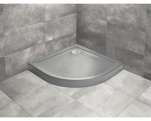 Cădiță de duș semirotundă Radaway Doros A Compact 90x90x11,5 cm acril antracit SDRA9090-05-64S buc
