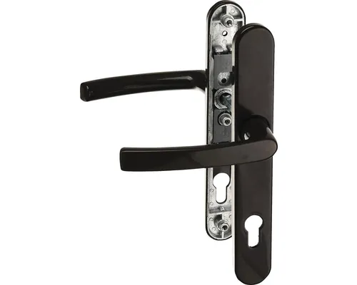 Mânere ușă cu șild PM-Technic Bati 92/250 mm maro închis, pentru tâmplărie PVC buc