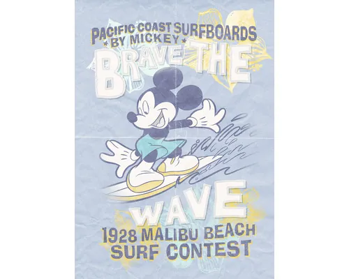 Fototapet vlies Komar IADX4-014 Into Adventure Mickey Brave the Wave 200x280 cm buc