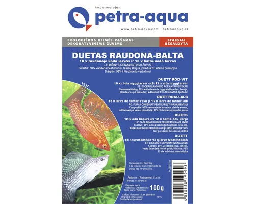 Hrană pentru pești Duet larve roşii şi albe 100 g buc