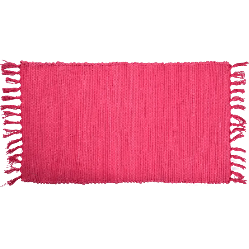 Covor tesut Mexican, roz, 100% bumbac, 50 x 90 cm