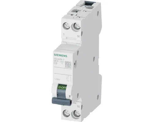Întreruptor automat Siemens MCB 1P+N 6A 6kA, curbă C buc