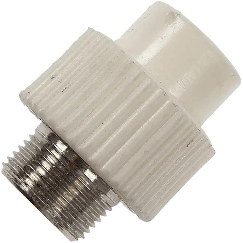 Mufa PPR 20 mm Vesbo, 3/4", filet exterior, alb