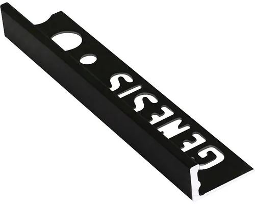 Baghetă dreaptă din aluminiu pentru muchii exterioare 12 mm 2,5 m negru mat ESA120.17 buc