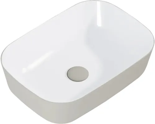 Lavoar pe blat Jungborn NONUS/DECEM 45,5x32,5 cm alb/fume mat buc