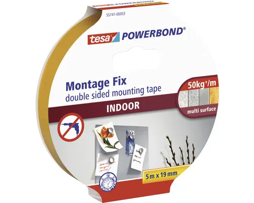 Bandă de montaj tesa® Powerbond pentru interior 19 mm x 5 m buc