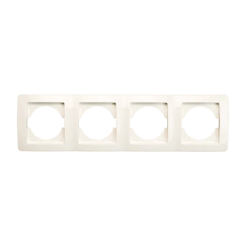 Rama de aparataj Ekonomik, 4 module, PVC, alb