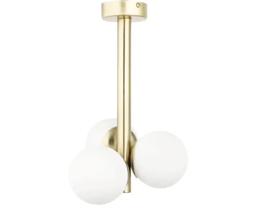 Plafonieră Perla Lux G9 max. 3x12W, alb/auriu satinat buc