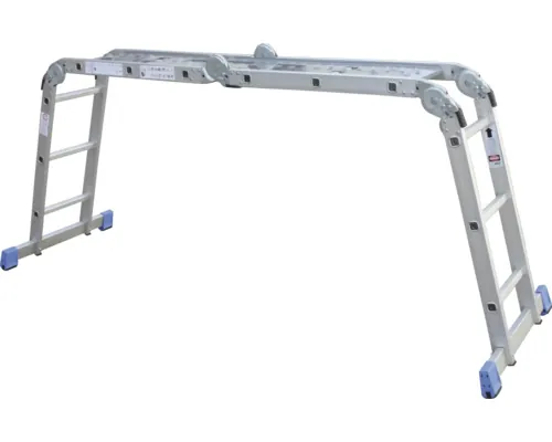 Scară aluminiu pliabilă 4 tronsoane 4x3 trepte cu platformă buc