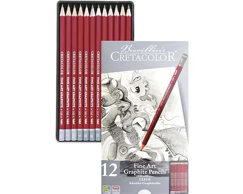 Set 12 creioane grafit Cleos Cretacolor buc