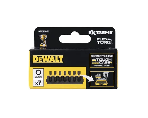 Set biți de impact DeWALT DT70806-QZ Hex 25mm, 7 piese buc