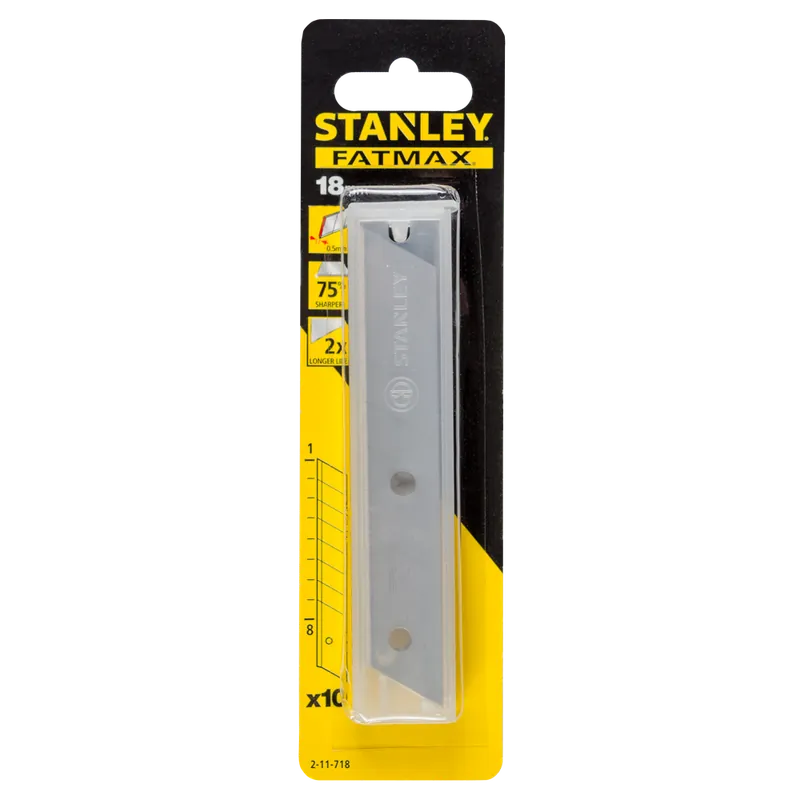 Lame cutter Stanley Fatmax 2-11-718, 18 mm, set 10 bucati 10buc