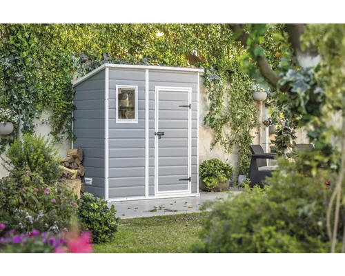 Magazie grădină Keter Manor 6x4 cu podea 175x103 cm gri buc