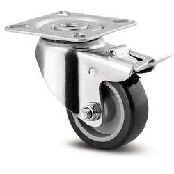 Roata pivotanta cu frana otel/cauciuc siliconic 50mm/40kg cu placa 1475-PAO050-P40 Tente