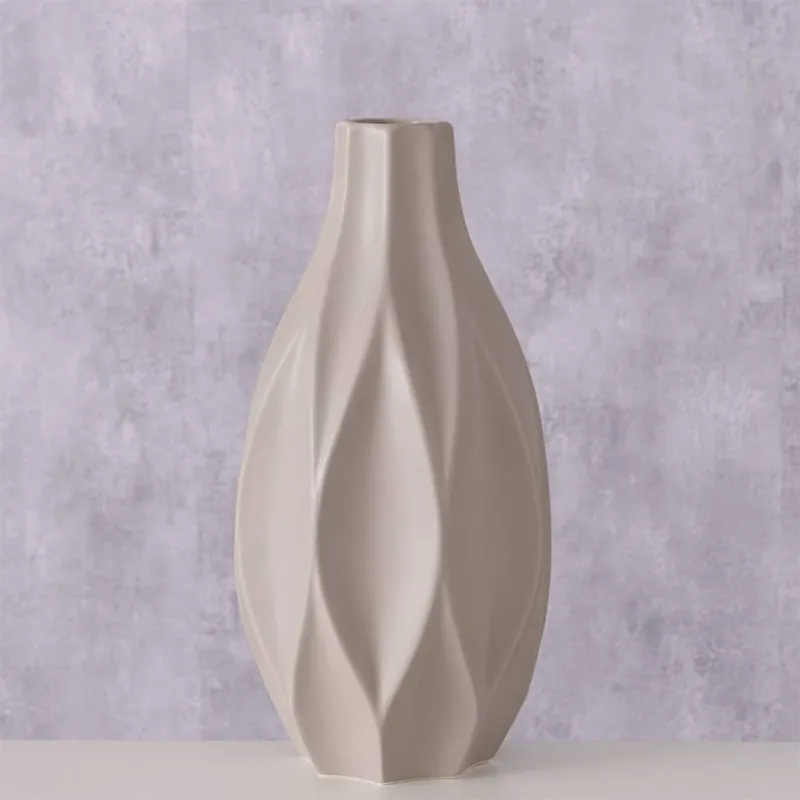 Vaza decorativa Avantika, 30x16 cm, ceramica, bej