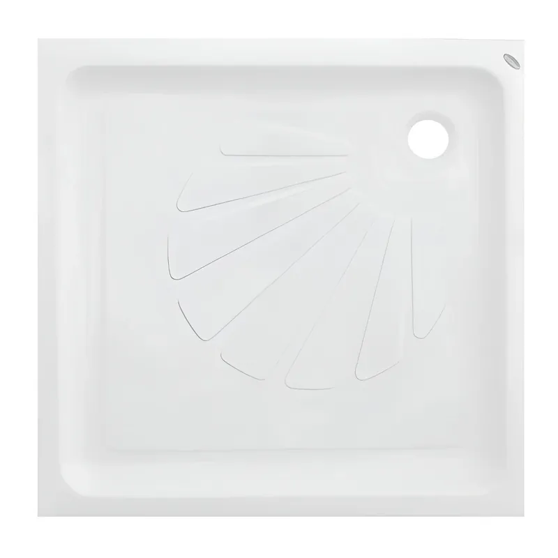 Cadita dus patrata Martplast, acril, alb, 80 x 80 x 15 cm buc