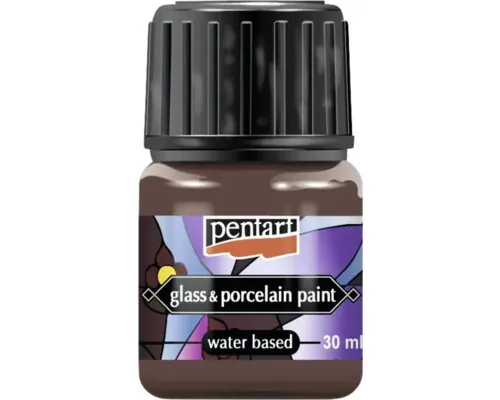 Culoare pentru sticlă și porțelan Pentart maro 30 ml buc